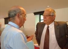 Josep Borrell (d), en el Real Sitio (Segovia).