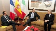 Rajoy y Monti piden más concreción sobre el fondo anticrisis para el paro y Merkel se opone