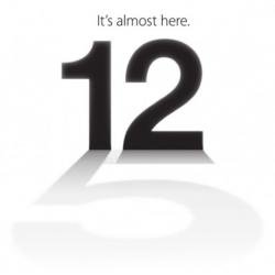 Cartel de la presentación a los medios del iPhone5.