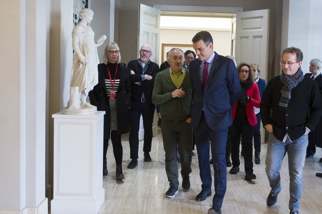 Pedro Sánchez se reúne con el líder de UGT.