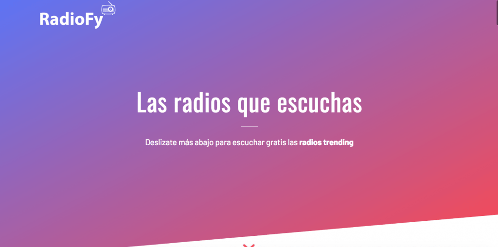 RadioFy en la web.