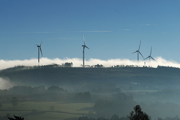 Parque de energía eólica.