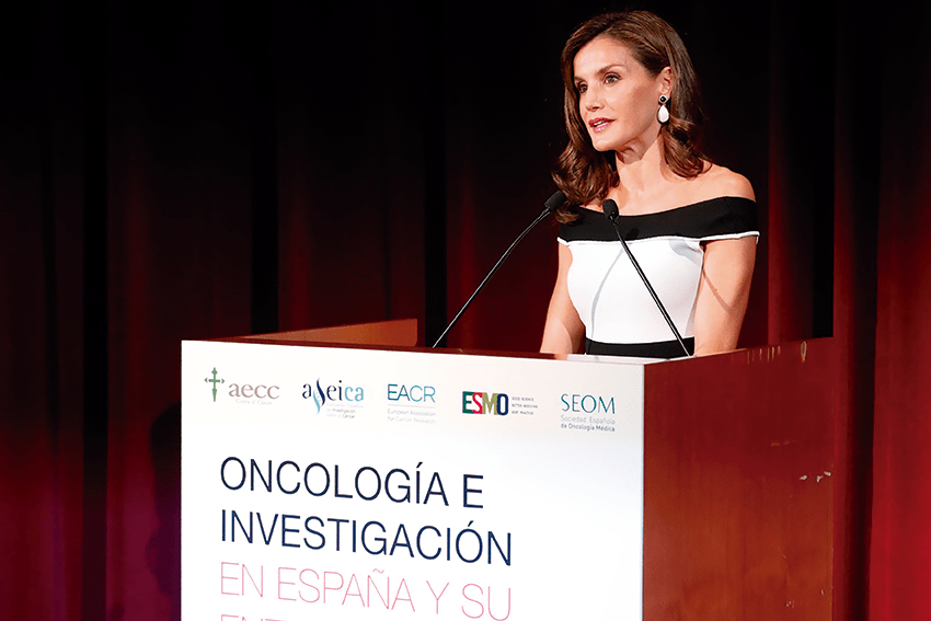 La Reina Doña Letizia presidió el Congreso Anual de Oncología Médica de 2017.