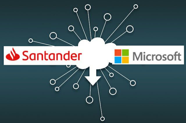 acuerdo santander microsoft