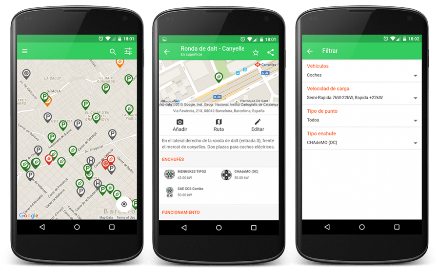 Electromaps, app para localizar puntos de recarga para vehículos eléctricos.