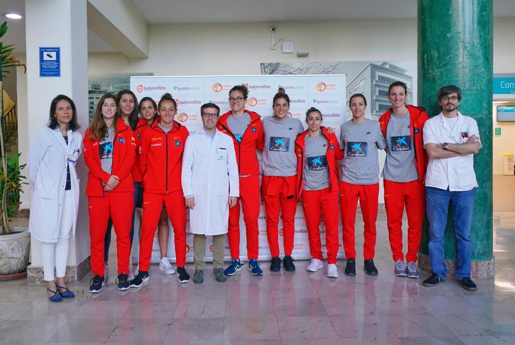 Reconocimiento médico a las jugadoras de la Selección Española para el Eurobasket 2019.