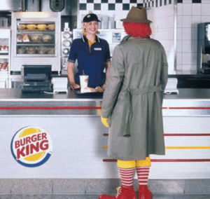 publicidad comparativa burger king vs. McDonalds´s.