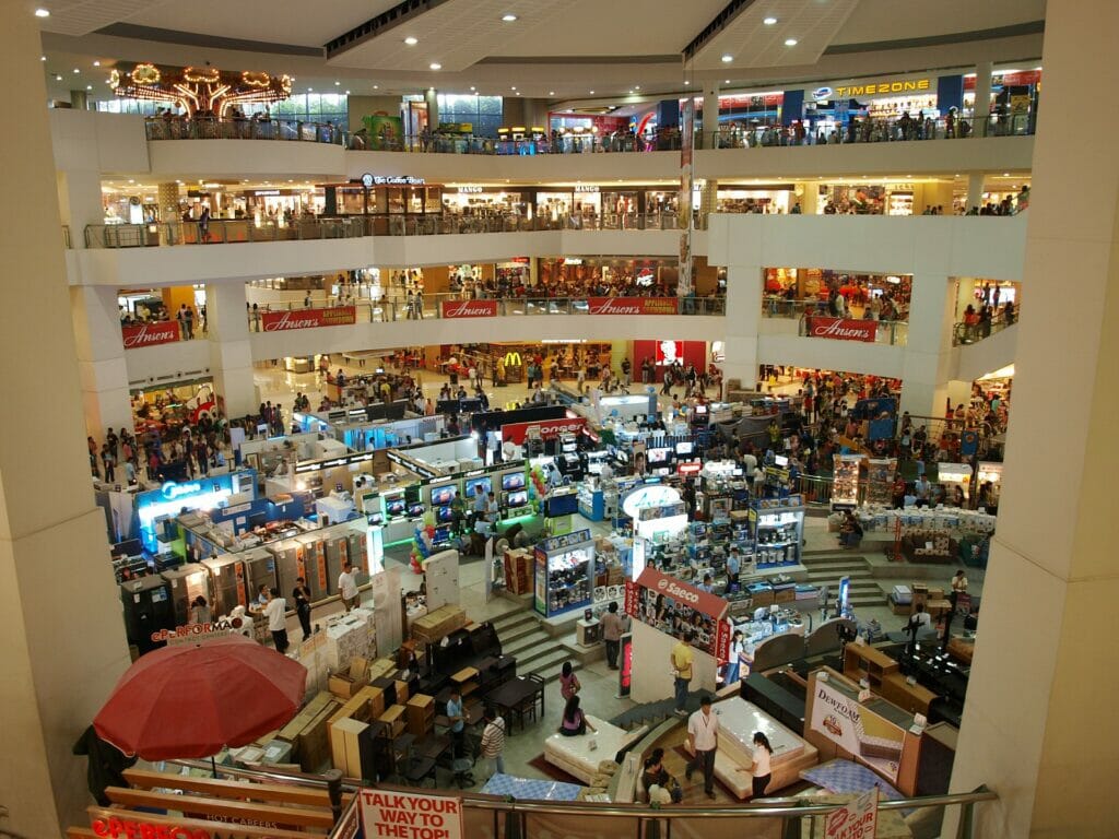 centro comercial.