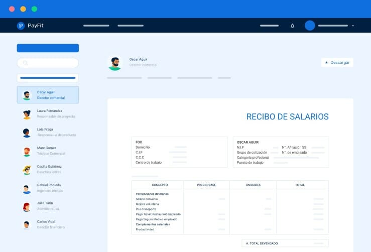 gestión de nóminas PayFit.