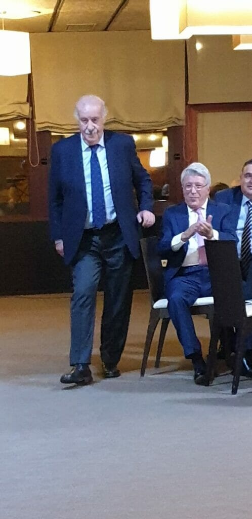 Vicente del Bosque y Enrique Cerezo en los Premios EPF.