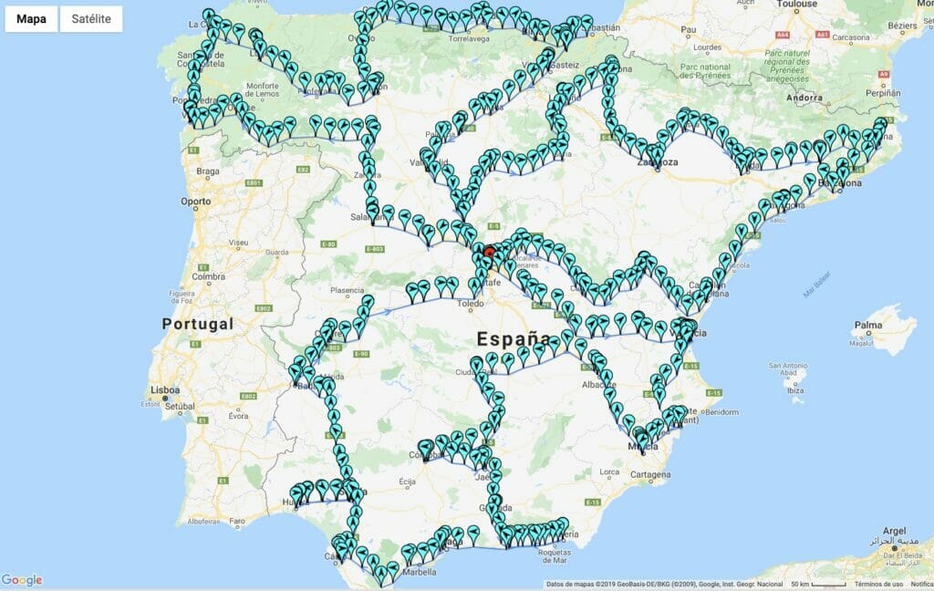 Mapa itinerario e-Reto Endesa X.