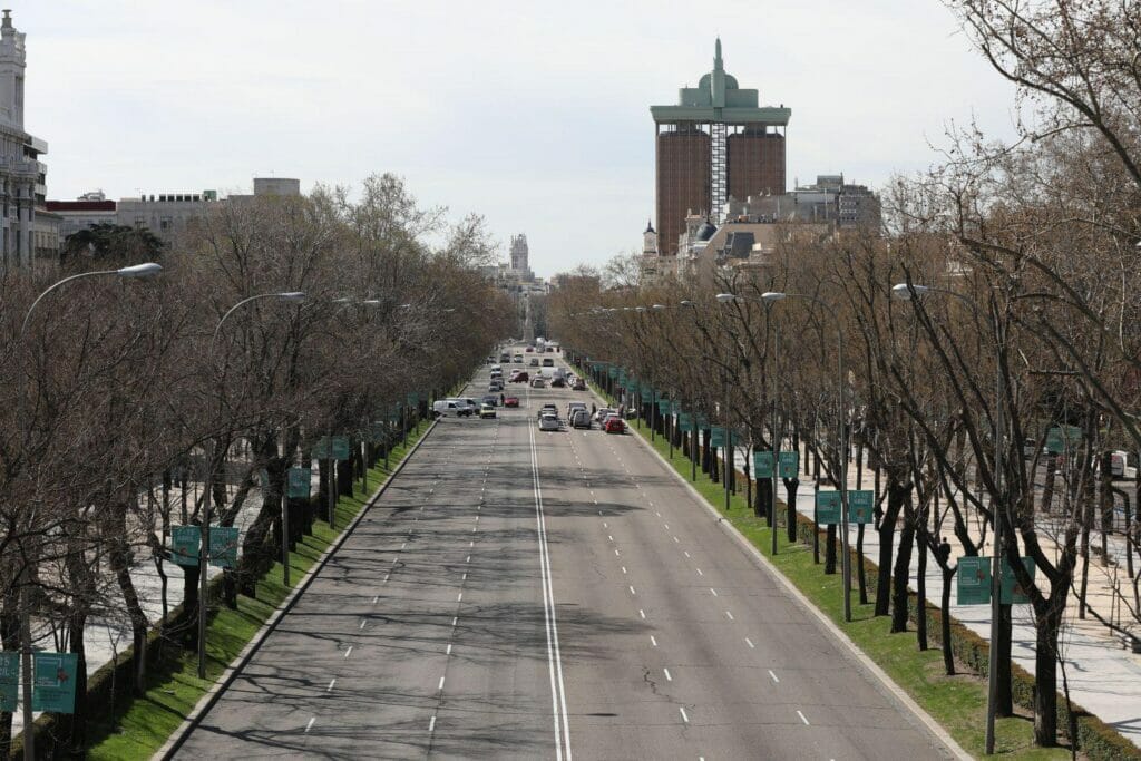 paseo de la castellana de Madrid.