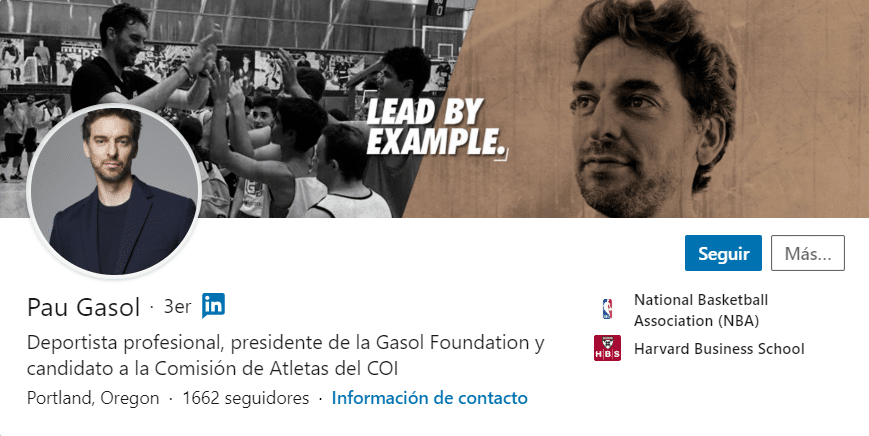 perfil Pau Gasol - LinkedIn