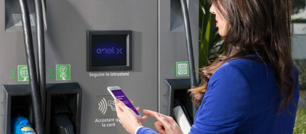 punto de recarga para VE de Enel