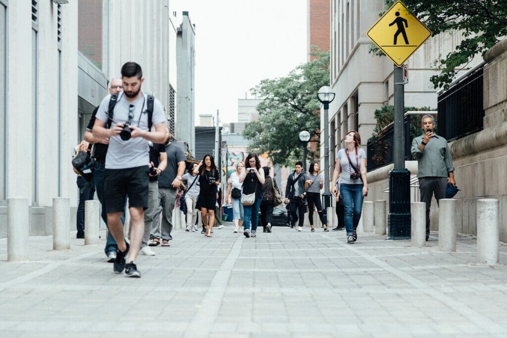 turistas en la ciudad