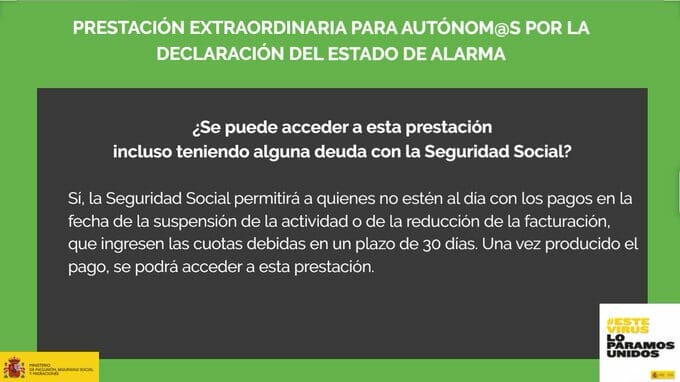 acceder a la prestación autónomos con deudas