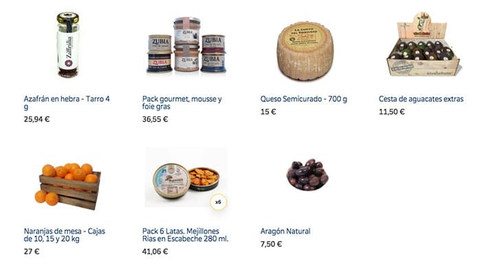 productos gourmet en Correos Market