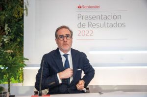 Héctor Grisi, CEO de Banco Santander, en la presentación de los resultados 2022