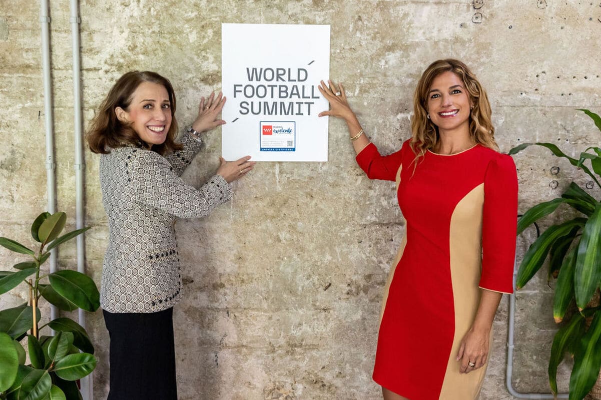 Elena Mantilla, Directora General de Madrid Excelente y Marian Otamendi, CEO World Football Summit
