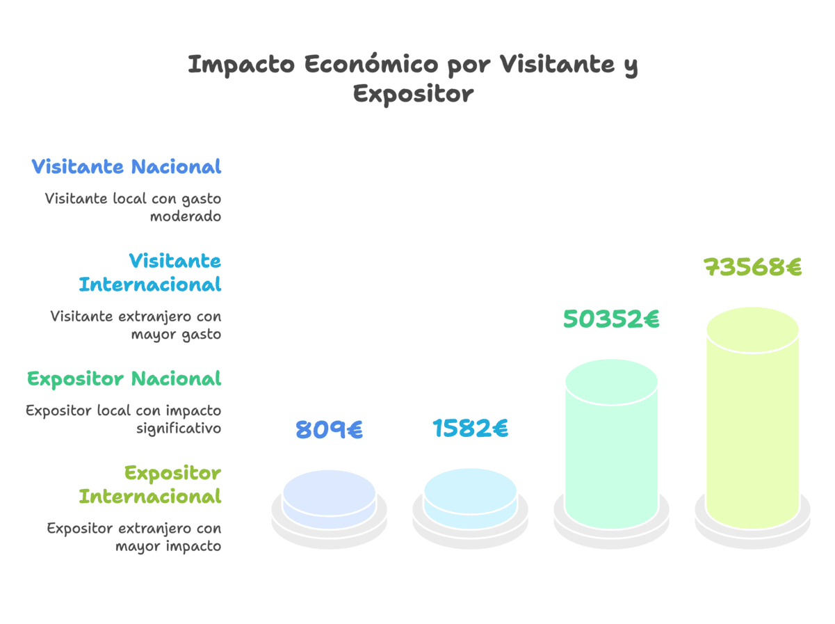 Impacto económico por visitante y expositor