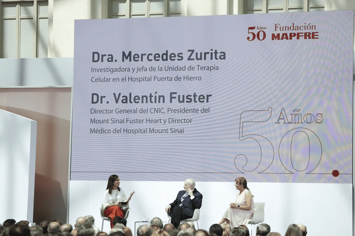 Valentin Fuster y Mercedes Zurita 50 aniversario Fundacion Mapfre