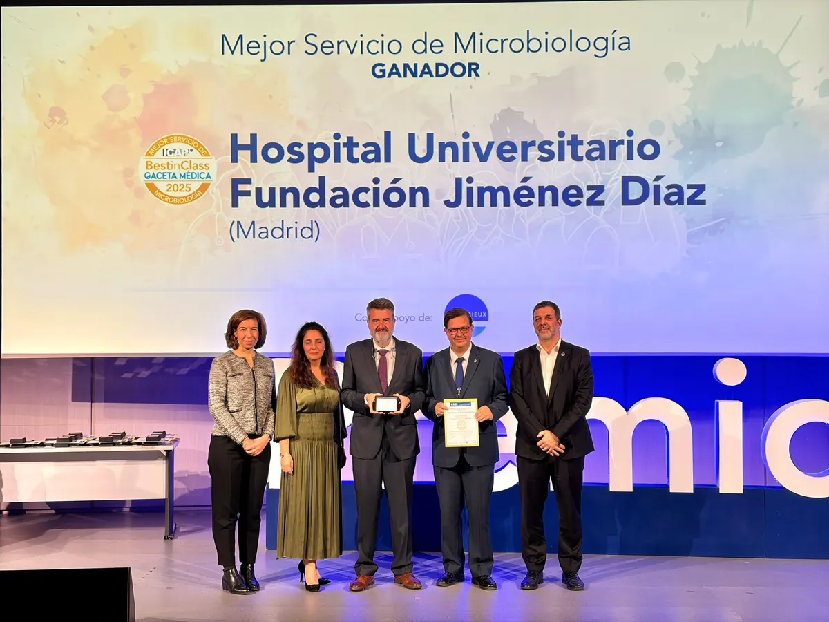 Premio BiC 2025 a la Fundación Jiménez Díaz como Mejor Hospital en “Microbiología”