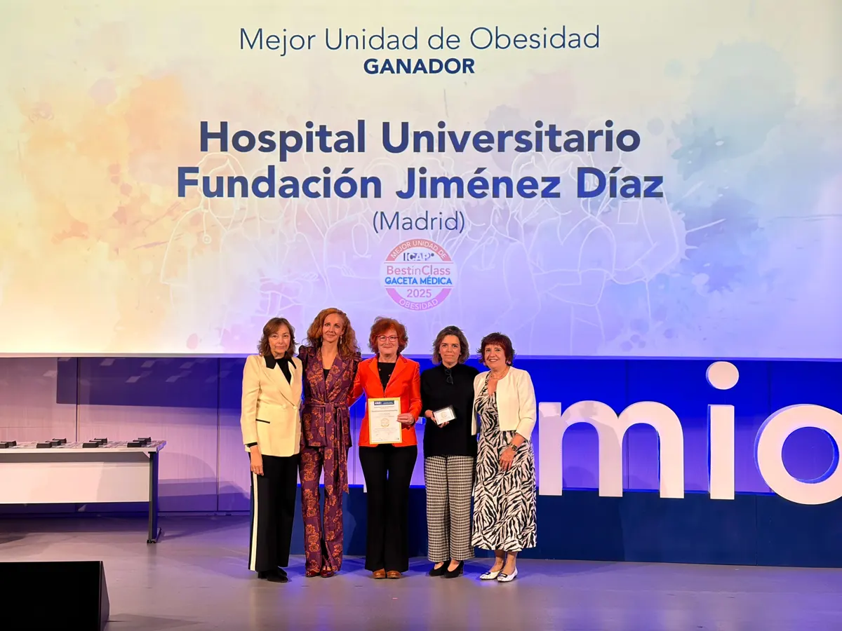 Premio BiC 2025 a la Fundación Jiménez Díaz hospital con mejor “Unidad de Obesidad”