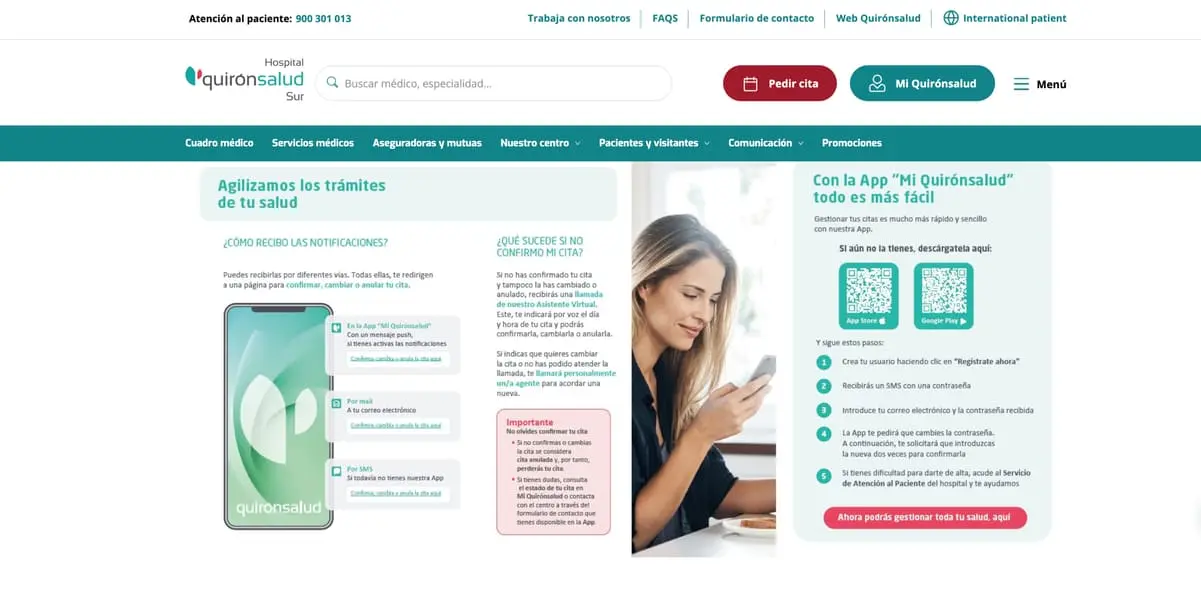 Explicación de la app de MiQuirónsalud