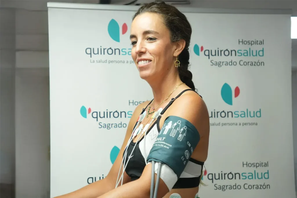 Noemi Carrasco en el reconocimiento medico Reto Pelayo Vida 2026